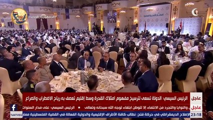 السيسي: القمح المزروع على الأراضي المصرية وهيتم حصاده يكفينا حتى نهاية هذا العام
