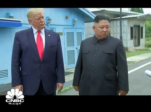 ترامب أول رئيس أميركي تطأ قدمه كوريا الشمالية