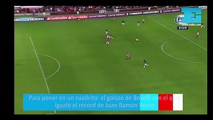 Para poner en un cuadrito: el golazo de Boselli con el que igualó el récord de Juan Ramón Verón