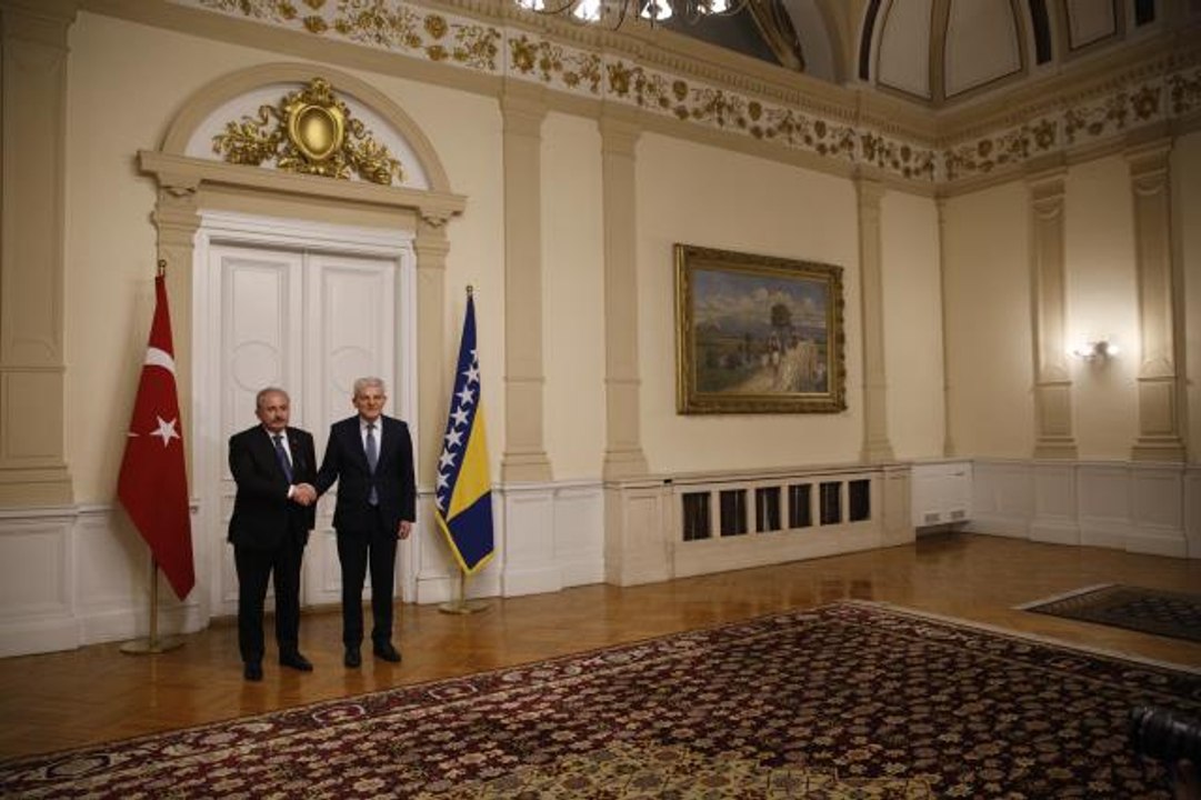 SARAYBOSNA - Bosna Hersek Devlet Başkanlığı Konseyi Başkanı Dzaferovic, TBMM Başkanı Şentop'u kabul etti