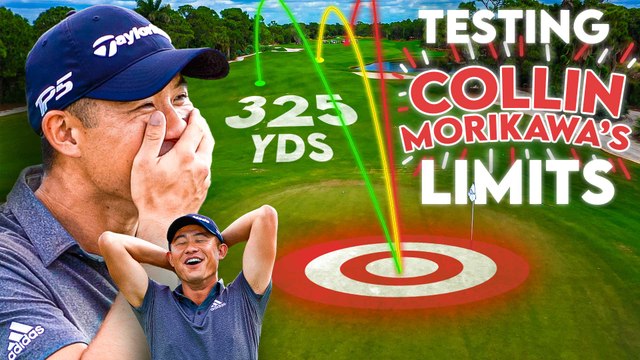 Collin Morikawa Attempts To Hit The Green From 325 Yards Out With A 5 Wood