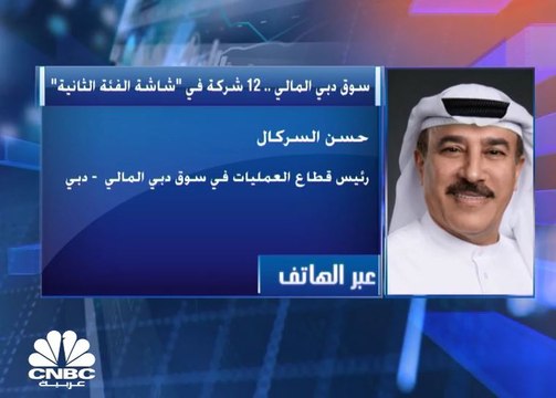 الرئيس التنفيذي للعمليات في سوق دبي المالي لـ CNBC عربية: وزن أسهم الفئة الثانية ضمن المؤشر العام يبلغ 1.2%