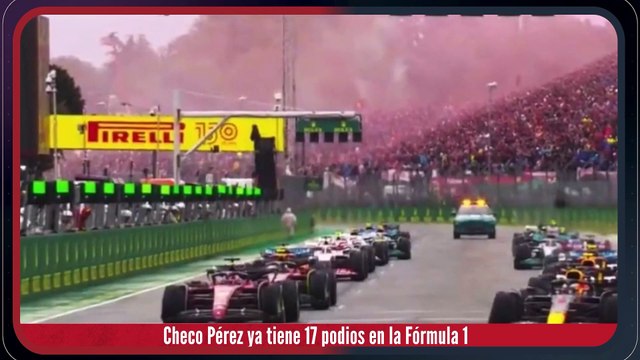17 podios de Checo Pérez con una gran remontada en Italia - Reacción en Cadena