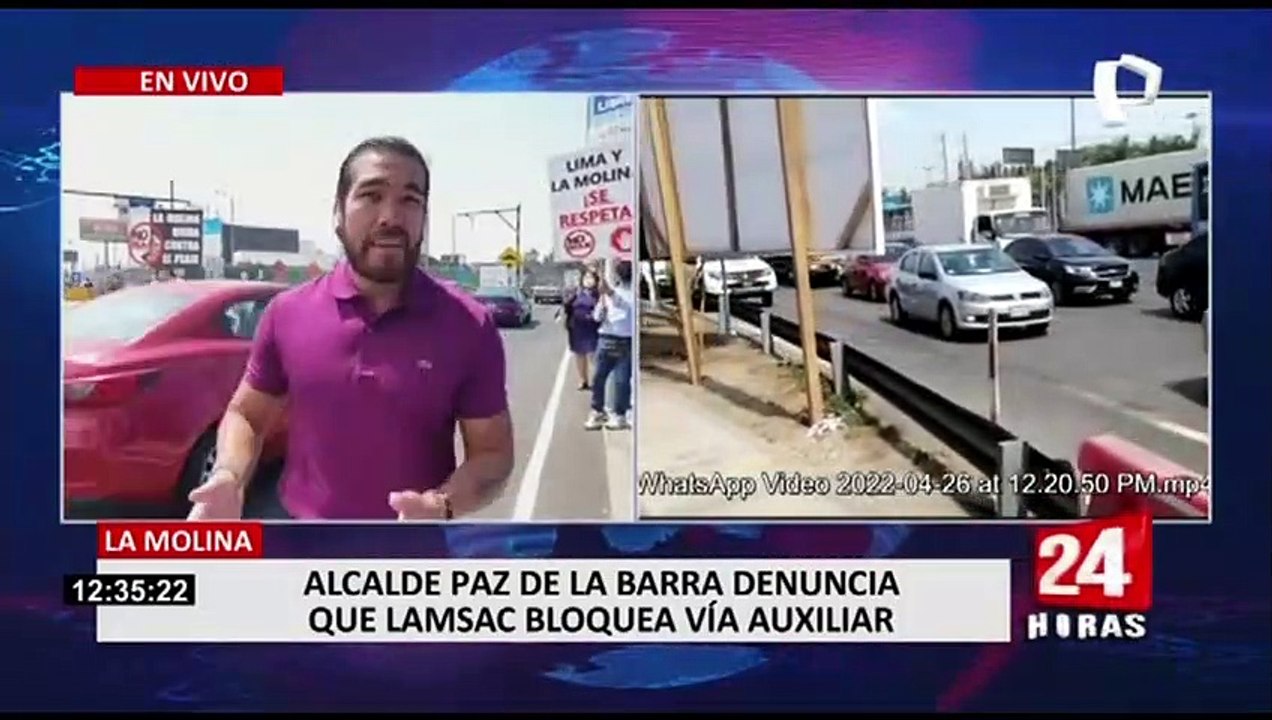 La Molina: Paz de la Barra denuncia bloqueo de vía auxiliar habilitada a lado de peaje