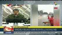 Presidente Nicolás Maduro asegura que el Gobierno apoyará a afectados por intensas lluvias