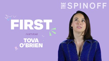 Tova O’Brien nearly got blown away by a gust of wind | FIRST | The Spinoff
