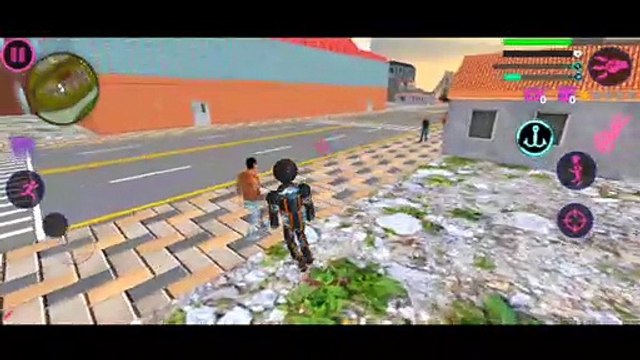 New Flying Stickman Rope Hero Vegas Crime City Battle Rescue Mission Android Gameplay By Games Zone