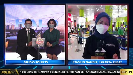 Live Report  Retno Barunawati Ayu - Pantauan Mudik Di Stasiun Gambir