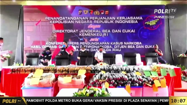 Konferensi Pers Pengungkapan Kasus Narkoba Hasil Ops Gabungan Dittipidnarkoba, Ditjen Bea Cukai, Polda Aceh Dan Polda Riau.