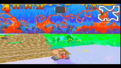 _TEST 2 MERDE #2_ SHREK SWAMP KART SPEEDWAY SUR GBA ( C'est pas si éclaté en vrai )