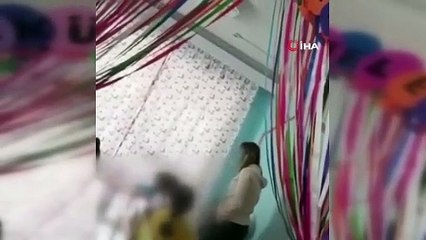 Kreşte skandal görüntüler