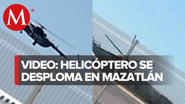 Desplome de helicóptero de la Marina en Mazatlán deja cinco lesionados