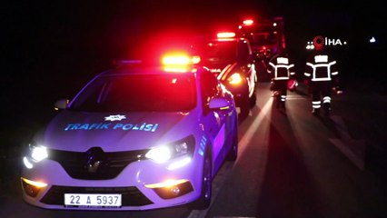 Edirne’de trafik kazası: Yaralılar var