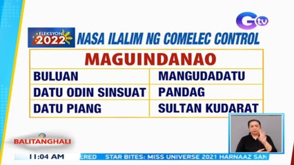 7 lugar sa Mindanao, idinagdag sa 'under control' list ng Comelec | BT