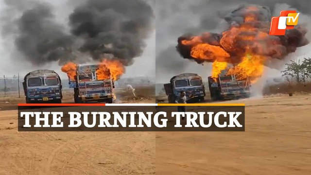 WATCH | Truck Catches Fire In Cuttack