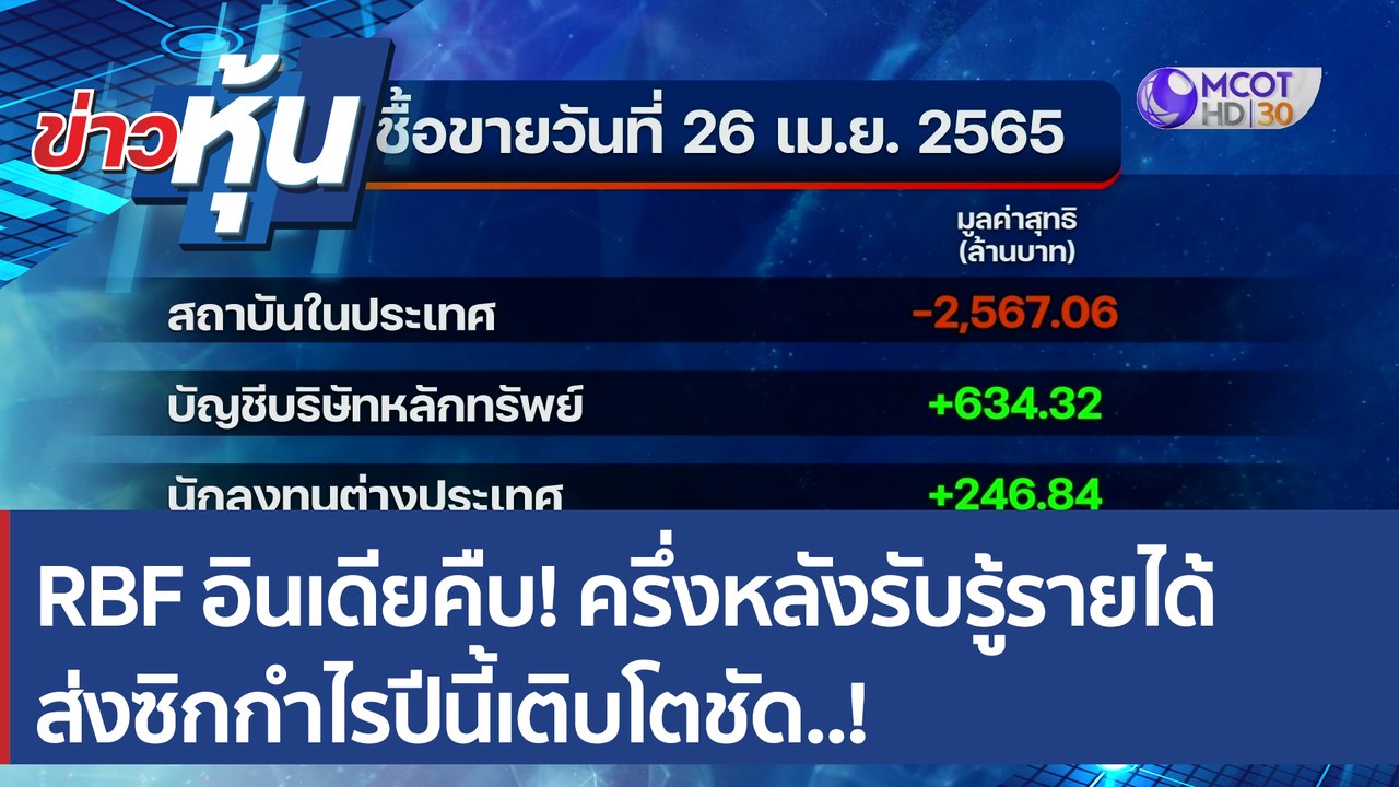 (คลิปเต็ม) RBF อินเดียคืบ! ครึ่งหลังรับรู้รายได...