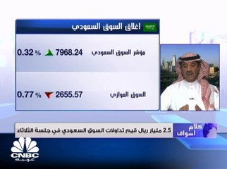 مؤشر سوق الأسهم السعودية يغلق مرتفعًا عند مستوى 7968.24 نقطة
