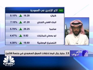 مؤشر الأسهم السعودية الرئيسية يُغلق مرتفعاً ليُقفل عند مستوى 7,609 نقطة