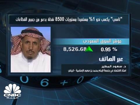 تاسي السعودي يواصل الصعود ويخترق مستويات الـ 8,500 نقطة بنهاية تعاملات جلسة الأربعاء