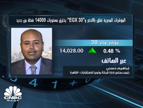 المؤشرات المصرية تغلق بالأخضر و EGX 30 يخترق مستويات 14,000 نقطة