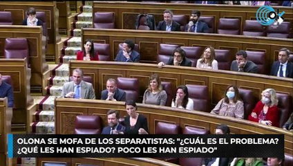 Olona se mofa de los separatistas: "¿Cuál es el problema? ¿Qué les han espiado? Poco les han espiado"