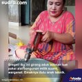 Greget! Ibu ini Semangat Aduk Adonan Kue Pakai Alat Bangunan Milik Suami, Warganet: Emaknya Dulu Anak Teknik