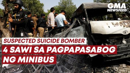 4 sawi sa pagpapasabog ng minibus | GMA News Feed