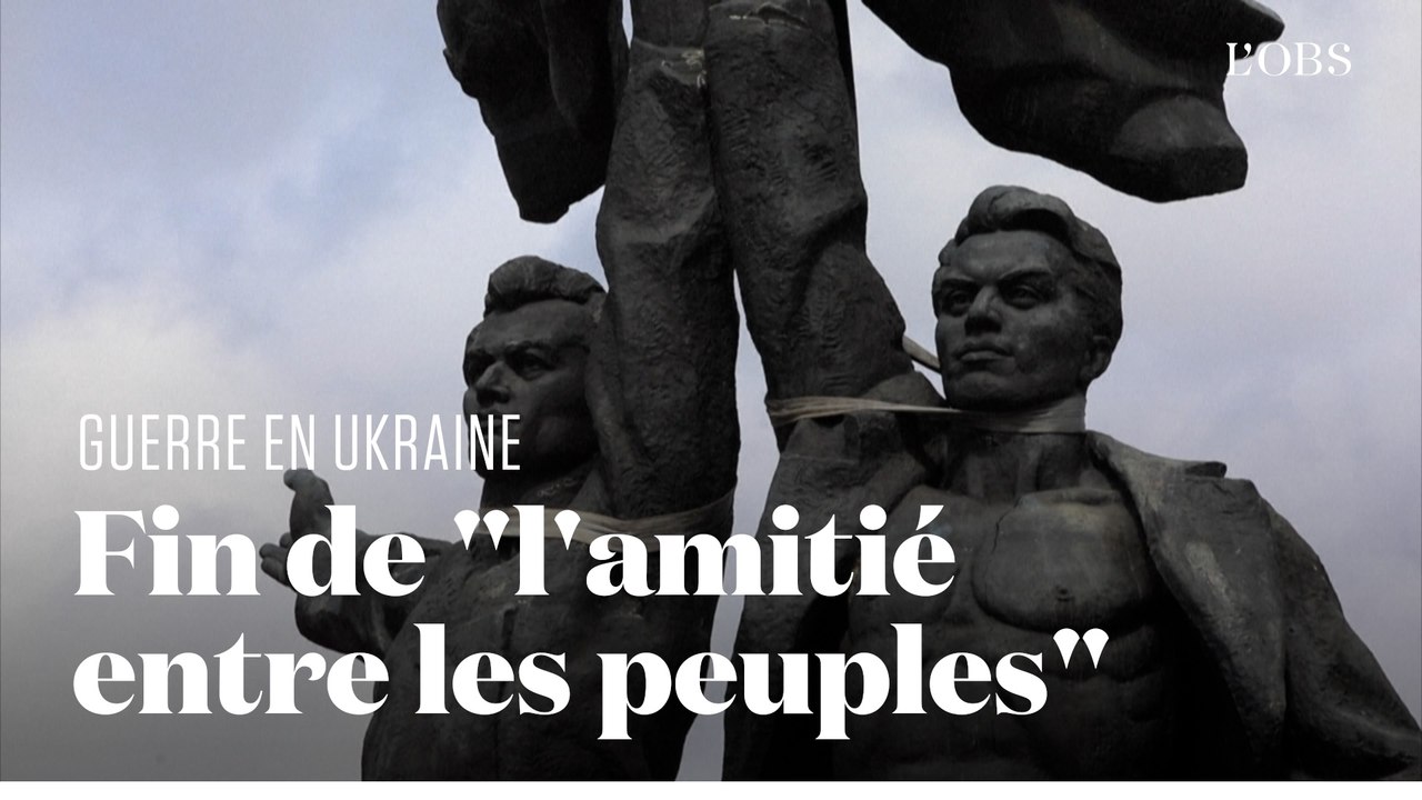 Kiev déboulonne  une statue historique dédiée à l'amitié entre l'Ukraine et la Russie