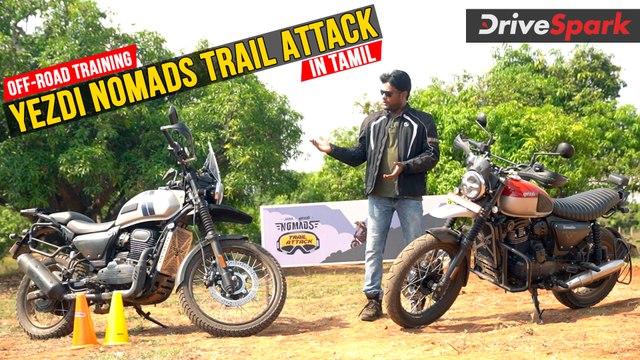 Yezdi Nomads Trail Attack | MotoFarm | Yezdi Adventure & Scrambler Off-road School In Tamil 