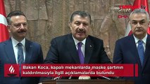 Sağlık Bakanı Koca'dan yeni maske açıklaması: Bundan sonraki süreçte alışkanlık haline gelmeli