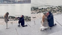 'Woman gets all jumpy after her boyfriend proposes to her in the 'best NYC spot''