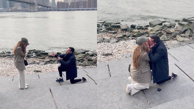 'Woman gets all jumpy after her boyfriend proposes to her in the 'best NYC spot''
