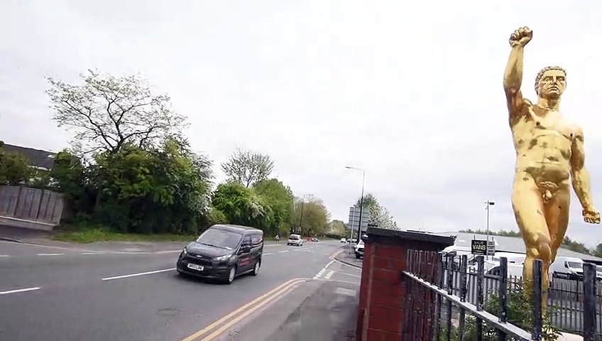 Naked statue appears in Wigan