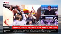 Emmanuel Macron visé par des jets de projectiles à Cergy