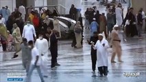بالفيديو.. هطول أمطار غزيرة على المسجد النبوي