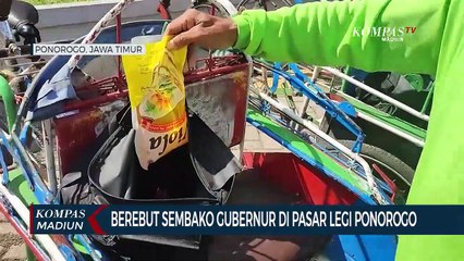Berebut Sembako Gubernur Di Pasar Legi Ponorogo