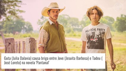 Novela 'Pantanal': Guta provoca briga entre os irmãos Jove e Tadeu. 'Você não merece ela'