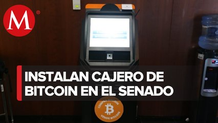 Senado estrena cajero automático de bitcoin; buscan que legisladores se familiaricen