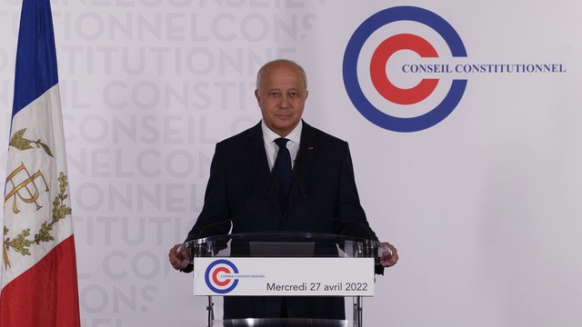 Annonce par Laurent Fabius des résultats officiels du second tour de l’élection présidentielle