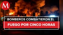 Un fuerte incendio se registró en una bodega en Mérida