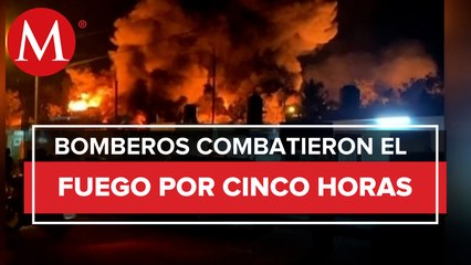 Un fuerte incendio se registró en una bodega en Mérida