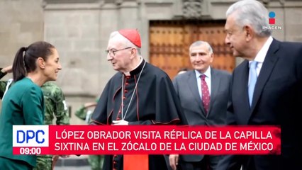 López Obrador visita réplica de la Capilla Sixtina en el Zócalo de la CDMX