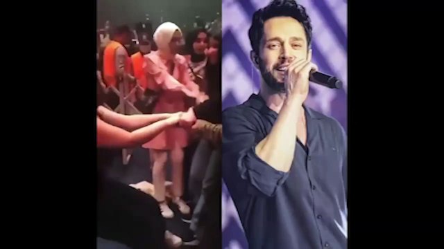 Genç kadınlar Murat Boz'un terli havlusu için birbirine düştü