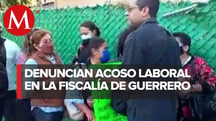 Trabajadores de fiscalía de Guerrero realizan manifestación