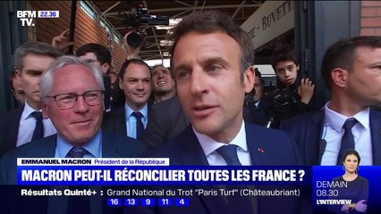 Video herunterladen: Emmanuel Macron à Cergy-Pontoise pour son premier déplacement de président réélu