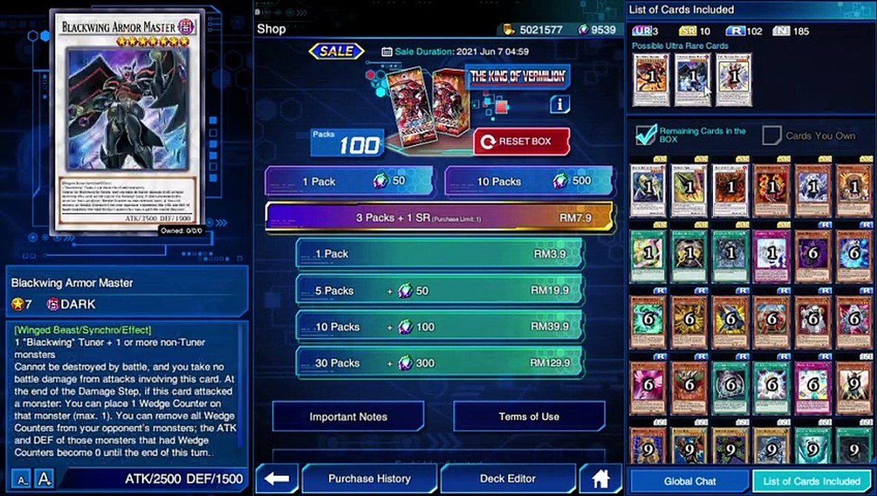 YuGiOh Duel Links - No.34 Mini Box The King of Vermillion Unbox!