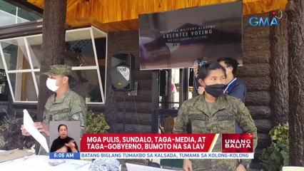 Mga pulis, sundalo, taga-media, at taga-gobyerno, bumoto na sa LAV | UB