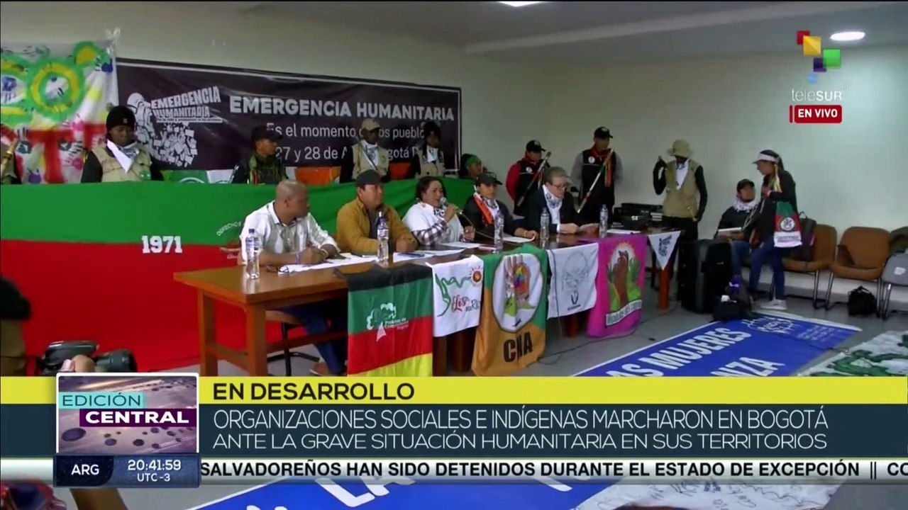 Organizaciones sociales marcharon en Colombia ante grave situación humanitaria de territorios