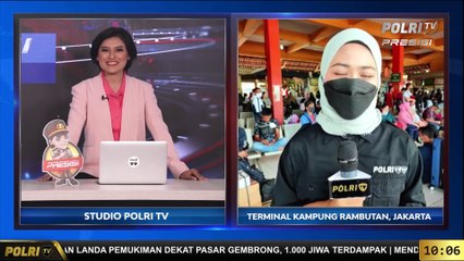 Live Report Retno Barunawati Ayu Terkait Pemudik Mulai Padati Terminal Kampung Rambutan