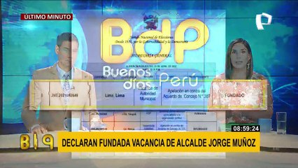 Declaran fundada vacancia de Jorge Muñoz de la alcaldía de Lima